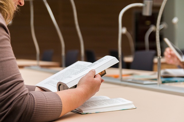 to read the book, library, reading room