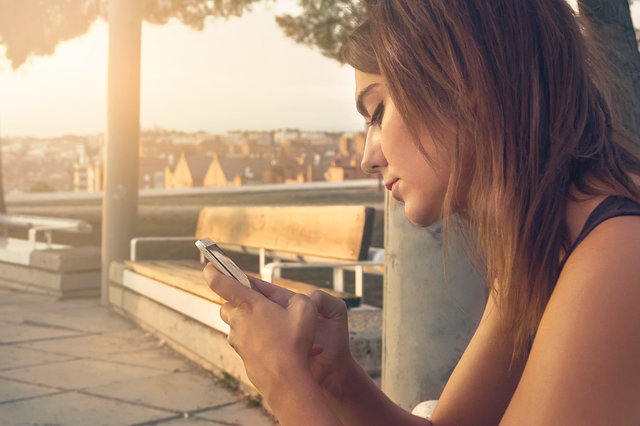 woman, smartphone, technology