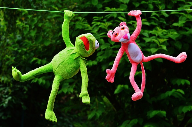 hang out, plush toys, kermit