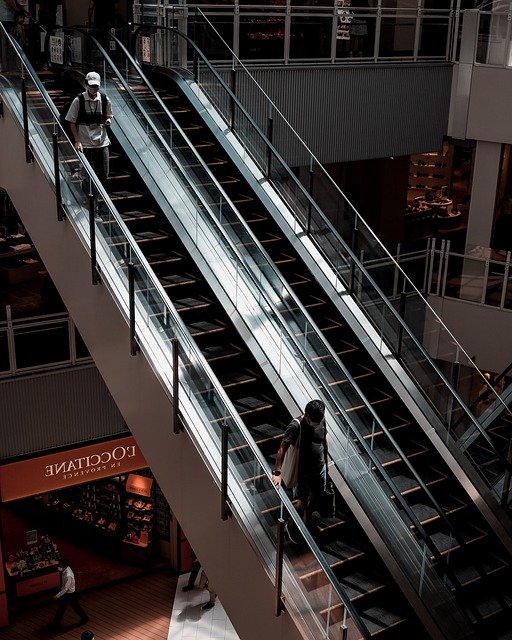 escalator, stairs, staircase