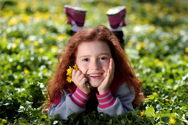 girl, red hair, freckles