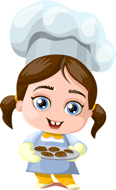 girl, cookies, cooking