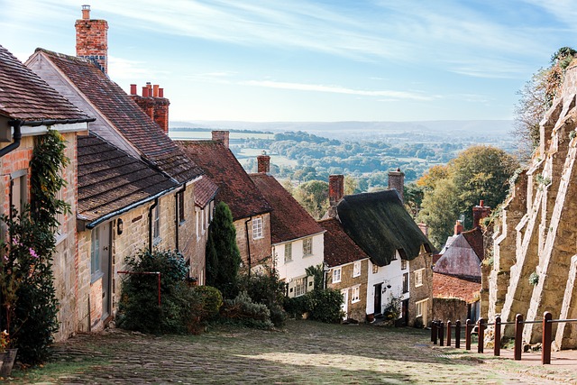 village, houses, street