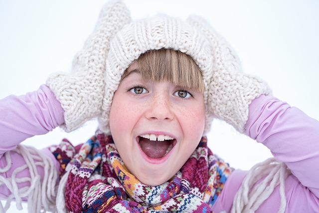 female, girl, winter