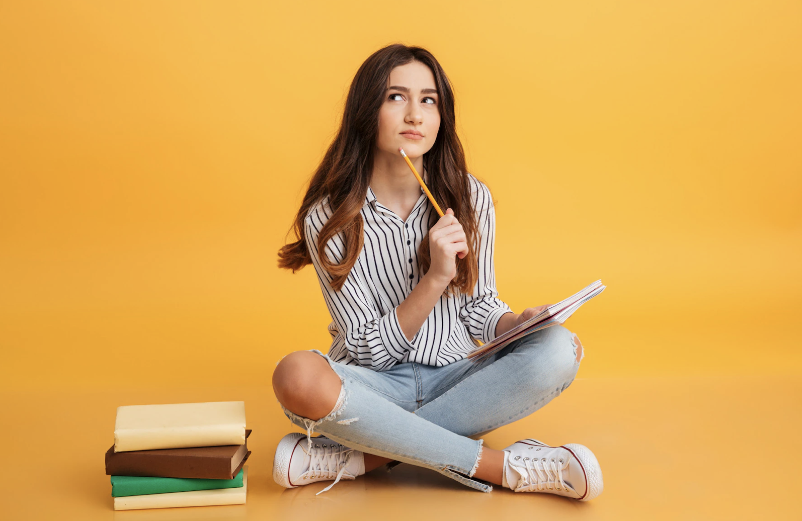 Mujer estudiando